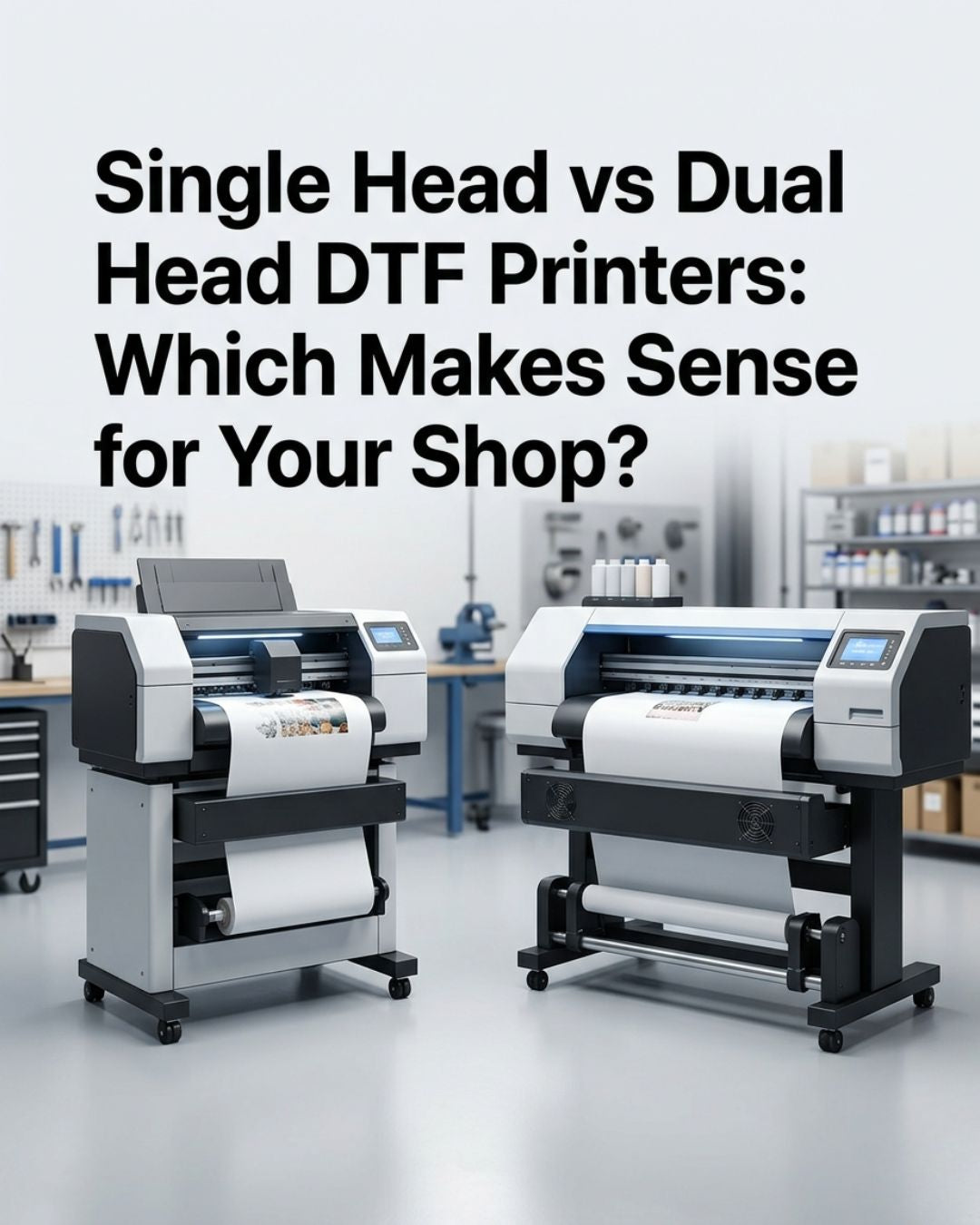Single head vs dual head DTF printers: which makes sense for your shop?