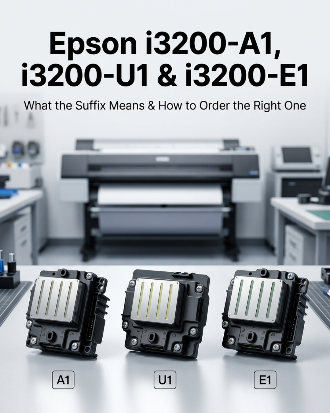 Epson i3200-A1, i3200-U1, i3200-E1 — What the Suffix Means and How to Order the Right One