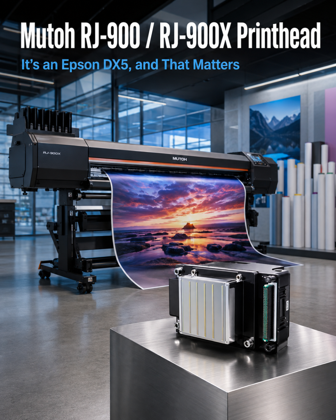 Mutoh RJ-900 / RJ-900X Printhead: It's an Epson DX5, and That Matters