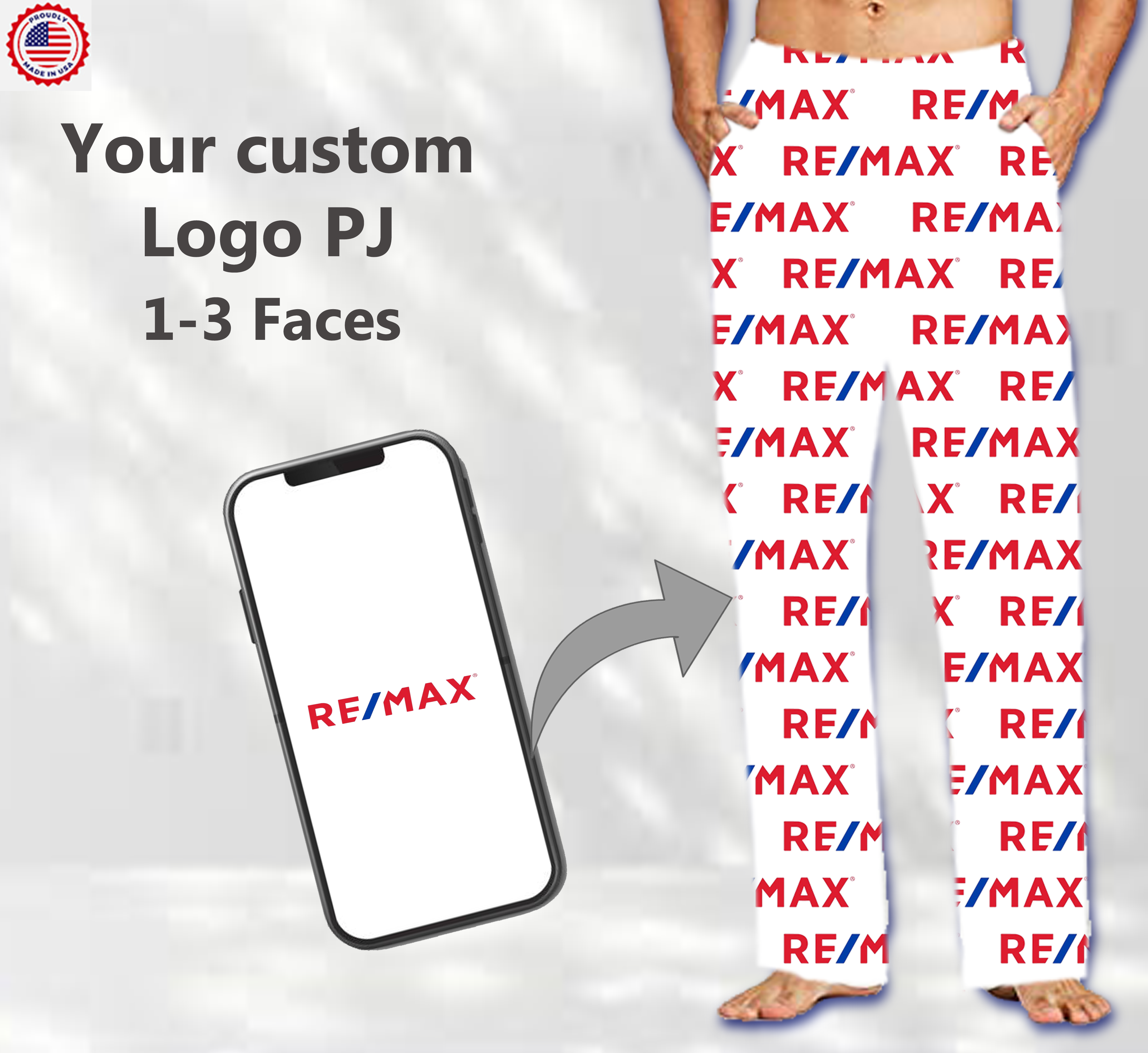 Custom Printed Text Personalized Pajama