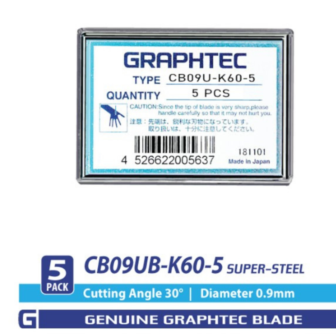 Cb09Ub-K60 Hoja de súper acero de 30°/0,9 mm para series Fc, Fcx, Ce - Paquete Cb09Ub-K60-5