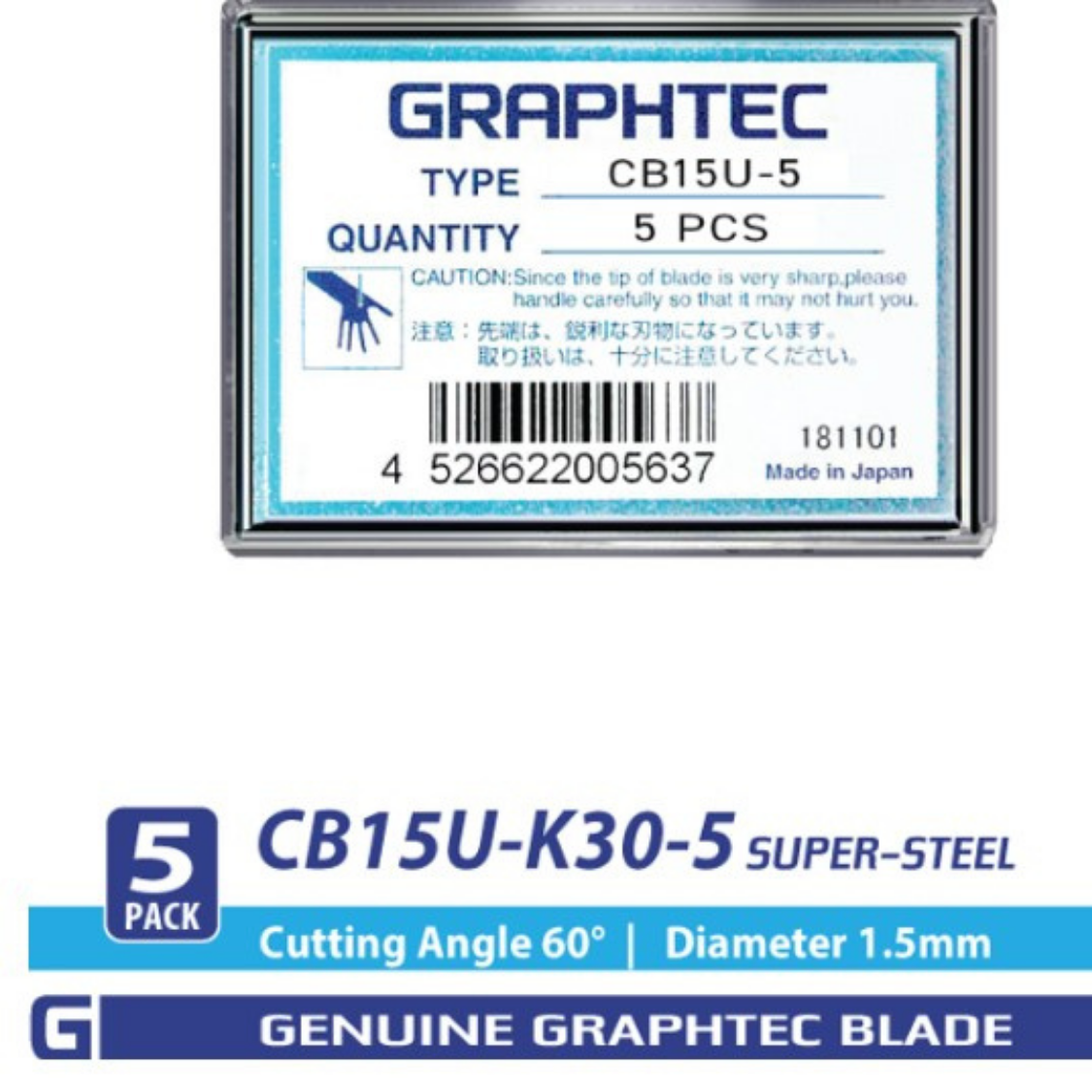 Cb15U-K30 Super-Steel Blade - 60°/ 1.5Mm For Fc, Fcx Series - Cb15U-K30-5 Pack