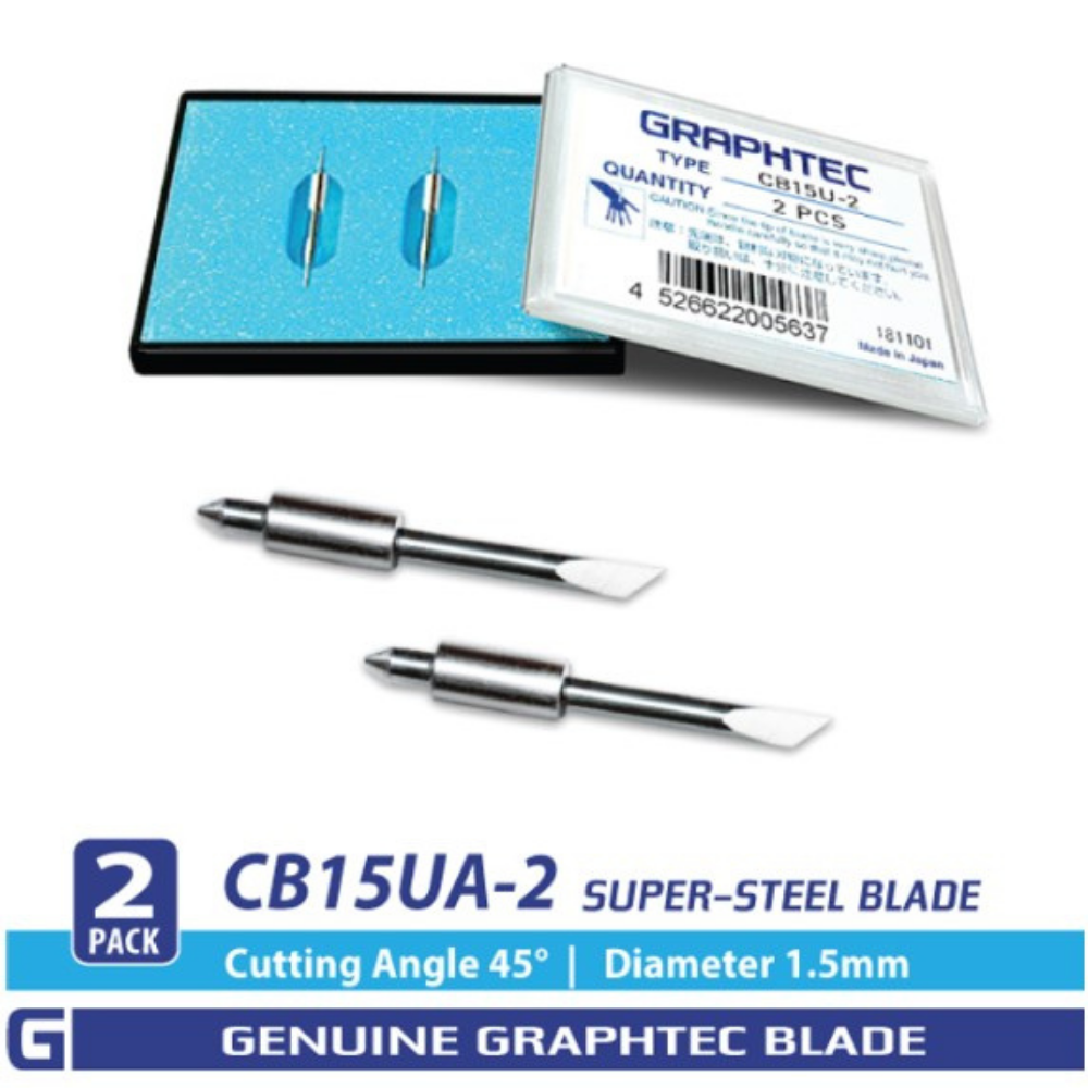 Cb15Ua Super-Steel Blade - 45°/ 1.5Mm For Fc, Fcx, Ce Series - Cb15Ua-2 Pack GRAPHTEC