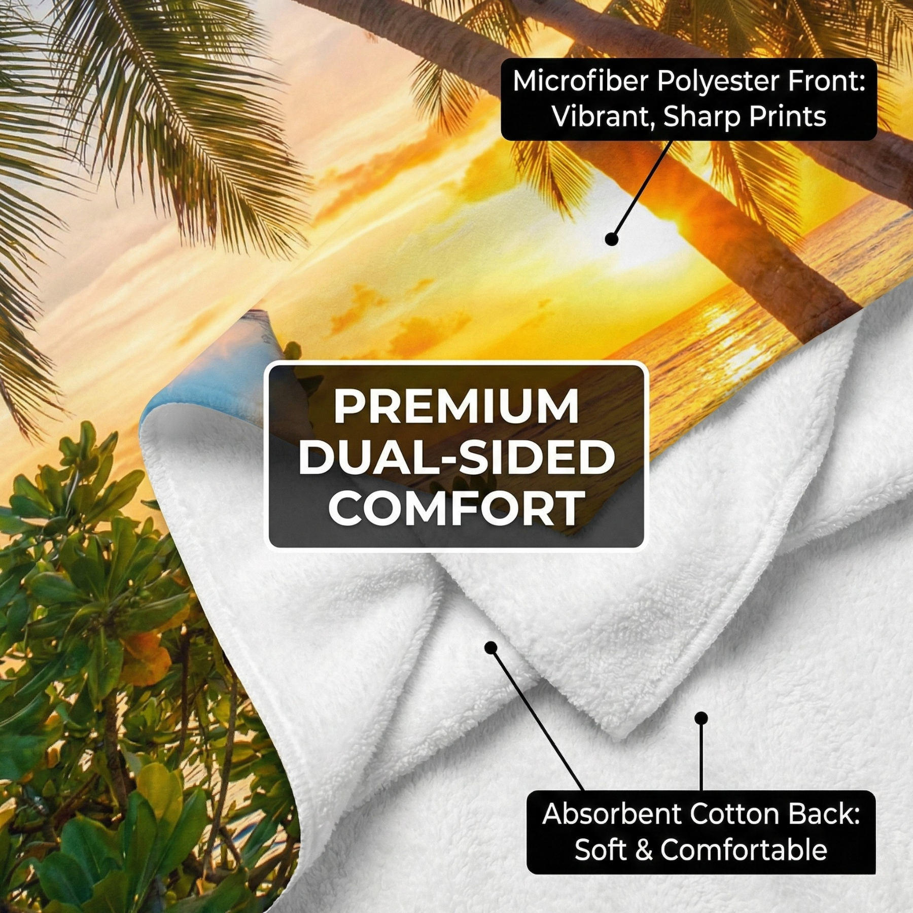 Custom Printed Beach Towels 30” x 60” – Full Color Sublimation Pool Towels for Businesses & Events | DigiPrint USA