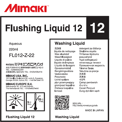 Mimaki Flushing Liquid 12 Cartridge - FL012-Z-22 - www.allprintheads.com