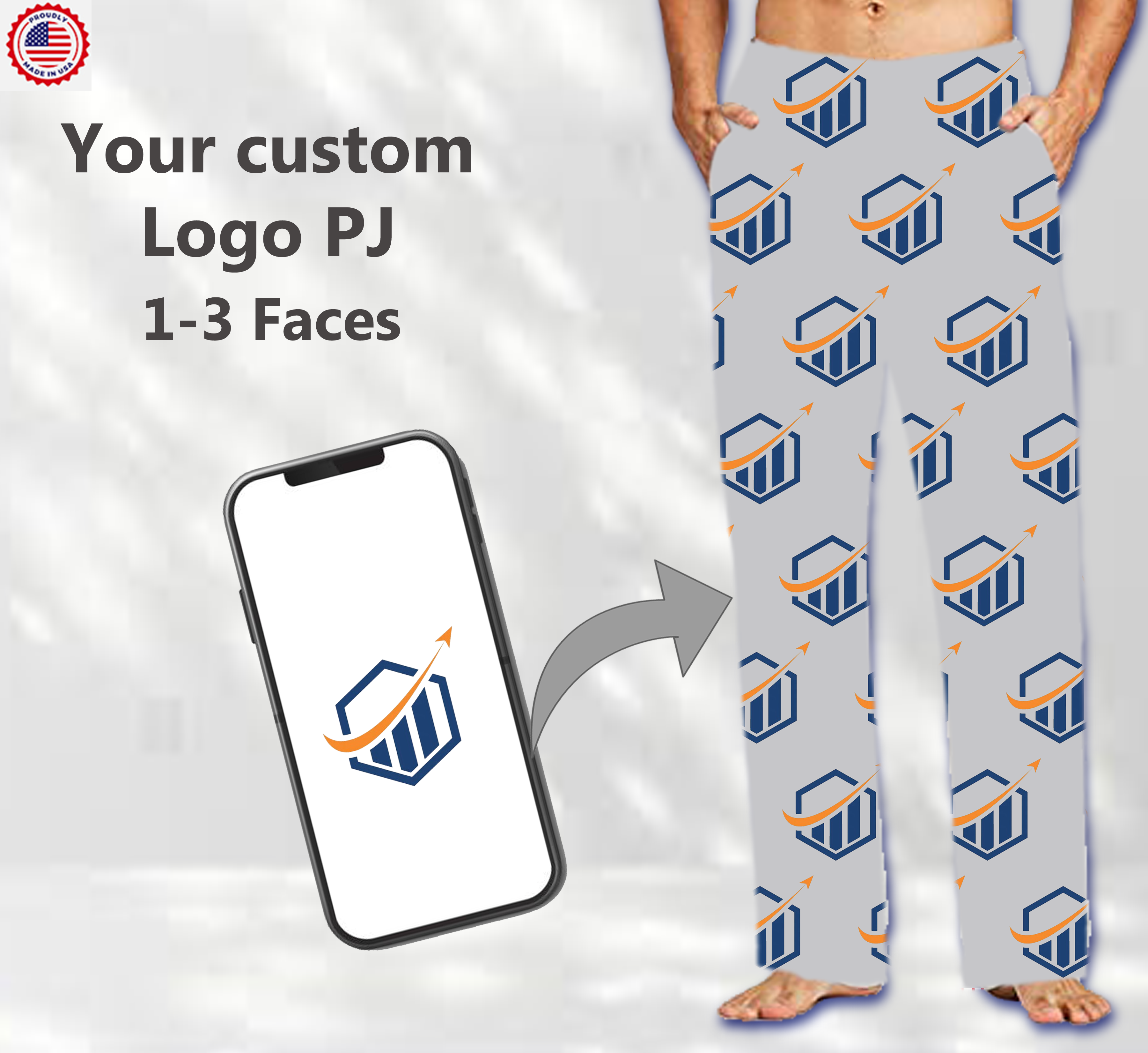 Custom Printed Text Personalized Pajama