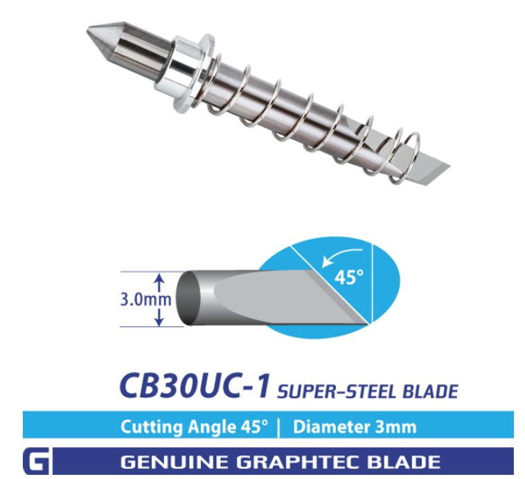 Cb30Uc-1 Graphtec Super-Steel Blade 45° 3Mm Diameter For Flatbeds; Fc2250, Fcx2000 GRAPHTEC