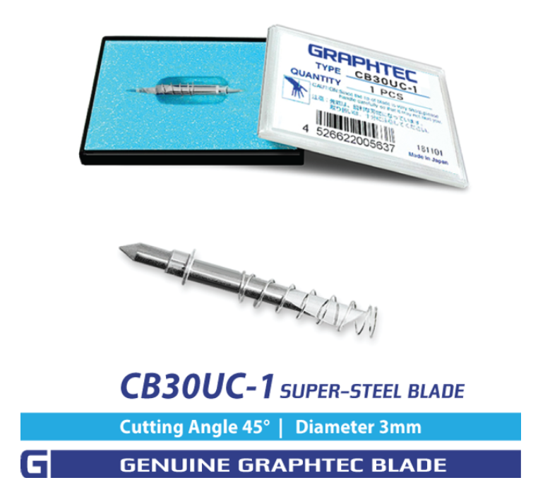 Cb30Uc-1 Graphtec Super-Steel Blade 45° 3Mm Diameter For Flatbeds; Fc2250, Fcx2000