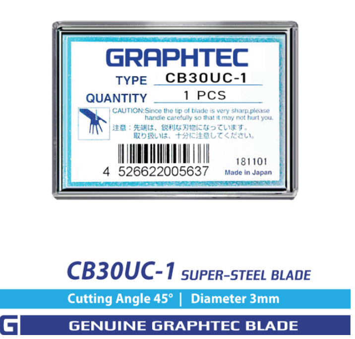 Cb30Uc-1 Graphtec Super-Steel Blade 45° 3Mm Diameter For Flatbeds; Fc2250, Fcx2000