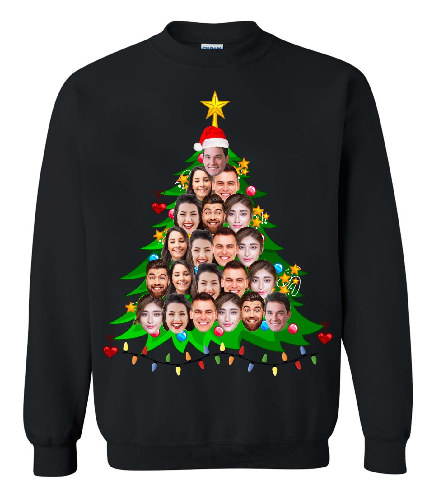 Custom Printed Office Party Holiday Christmas Sweatshirt