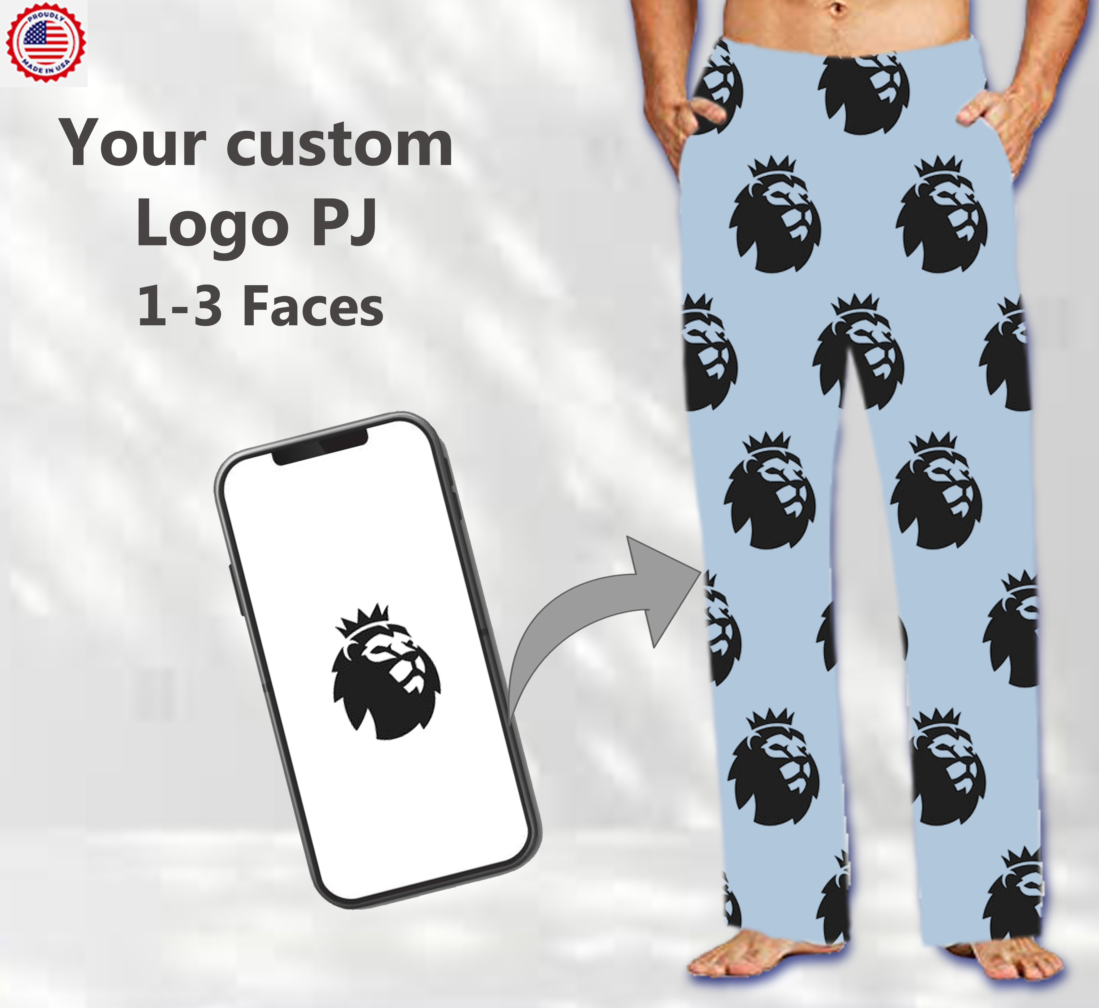 Custom Printed Text Personalized Pajama