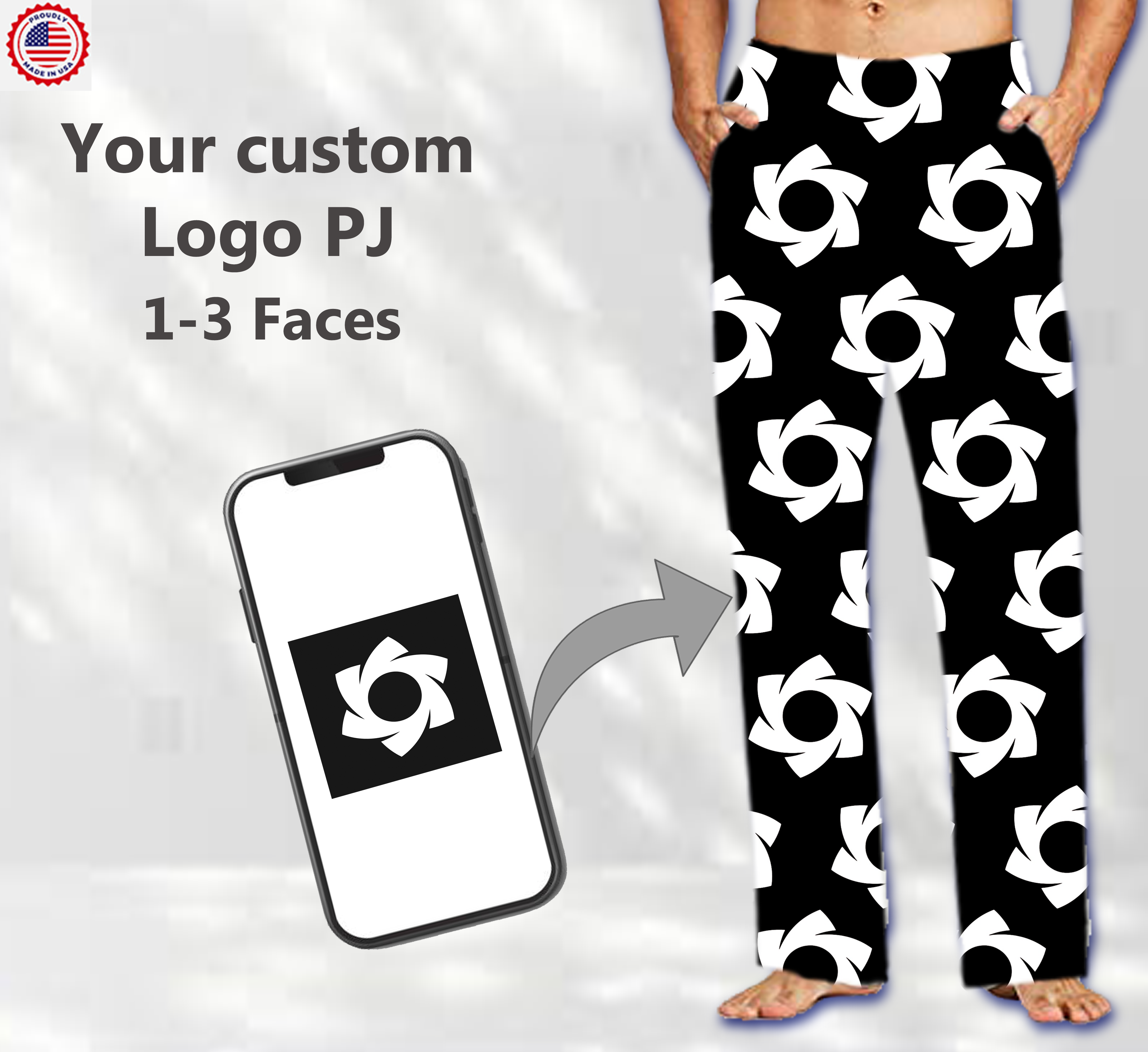 Custom Printed Text Personalized Pajama